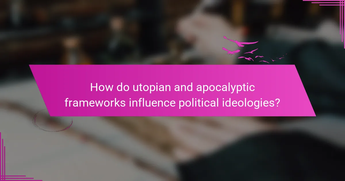 How do utopian and apocalyptic frameworks influence political ideologies?
