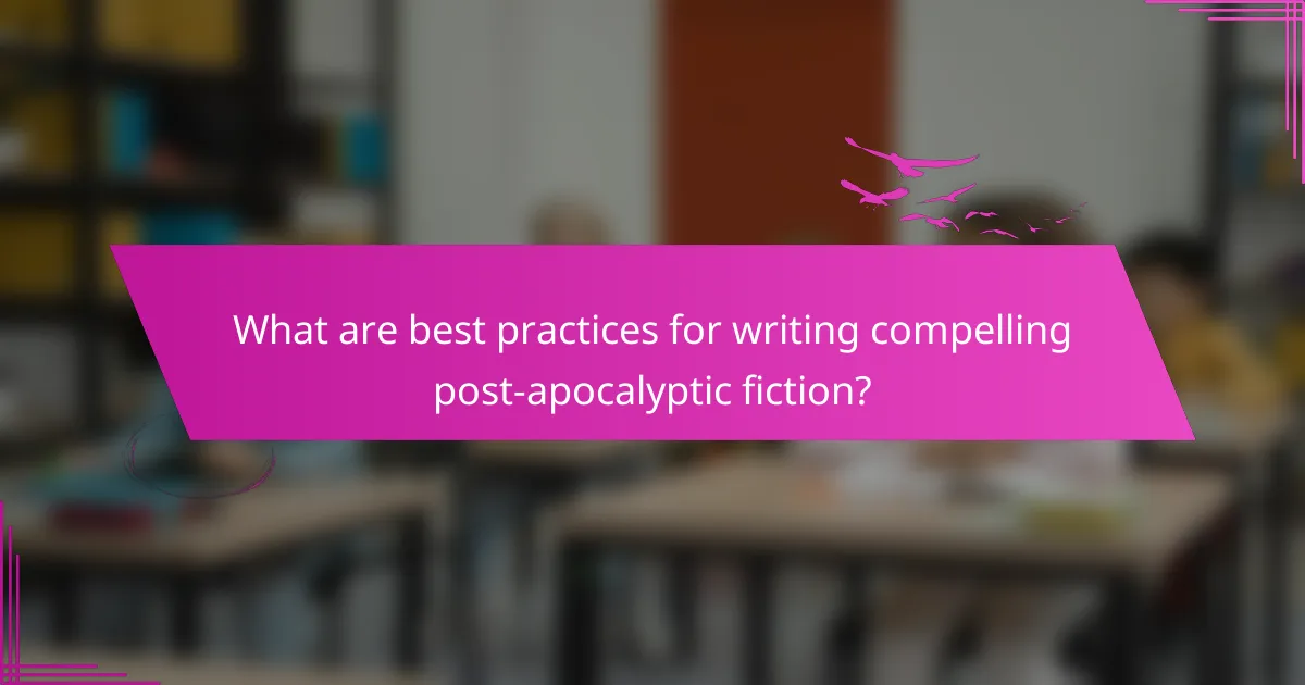 What are best practices for writing compelling post-apocalyptic fiction?
