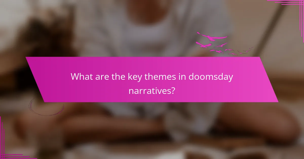 What are the key themes in doomsday narratives?