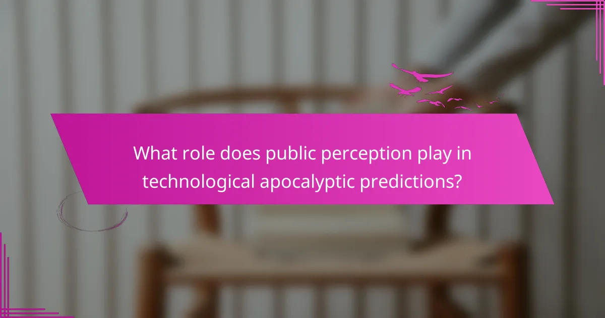 What role does public perception play in technological apocalyptic predictions?
