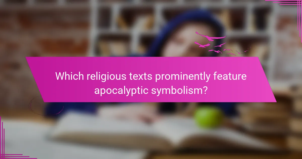 Which religious texts prominently feature apocalyptic symbolism?
